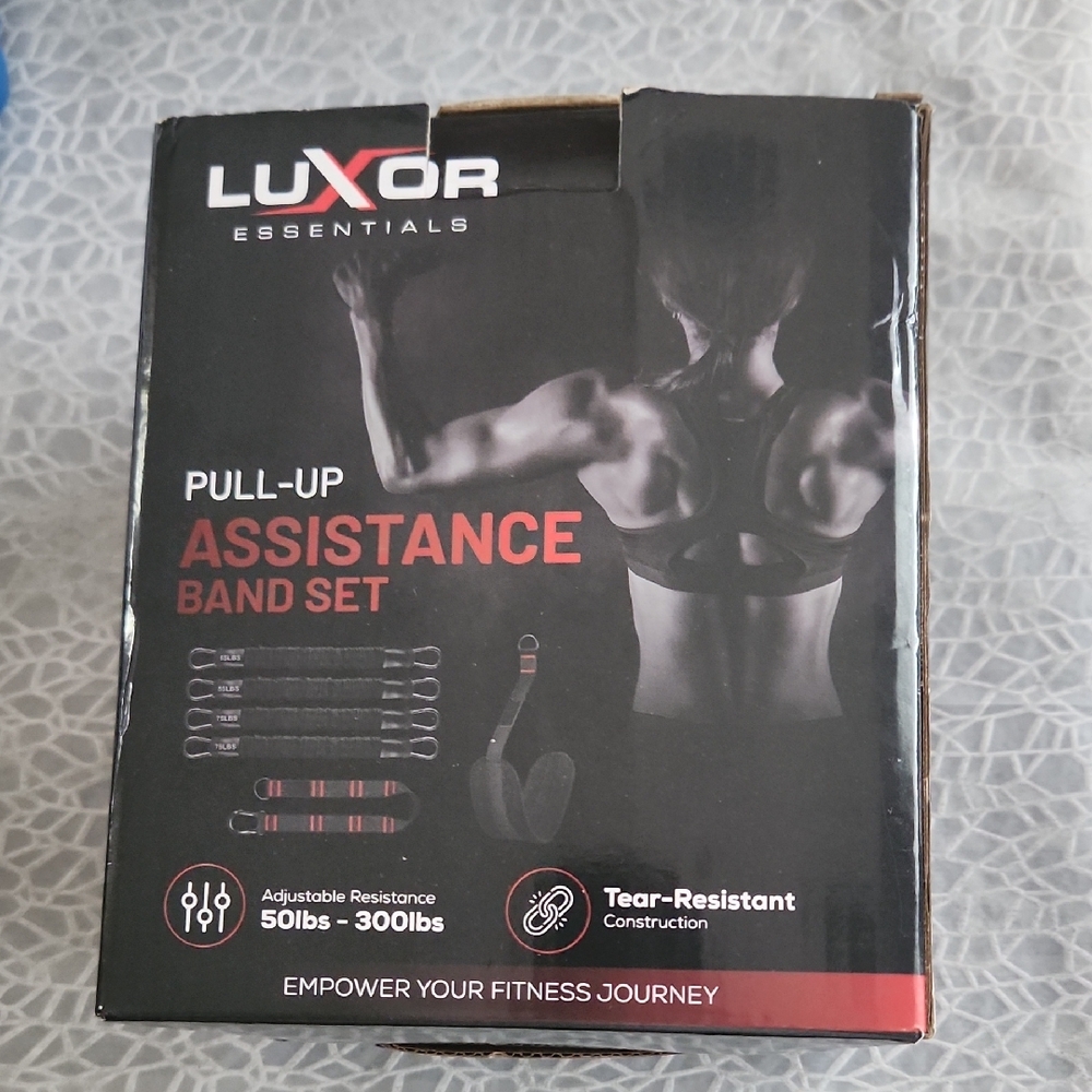 Luxor Essentials Pull-Up Assistance Band Set - Black and Red